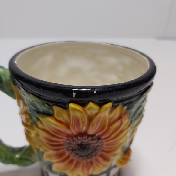Fitz and Floyd sunflower vintage mug - Picture 4 of 4